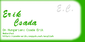 erik csada business card